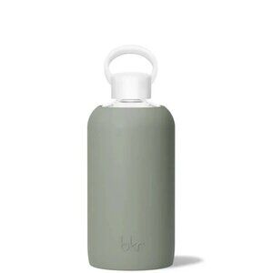 BKR Big (1L/32oz) Water Bottle in Aspen (Sage Green) Glass w/Silicone Sleeve